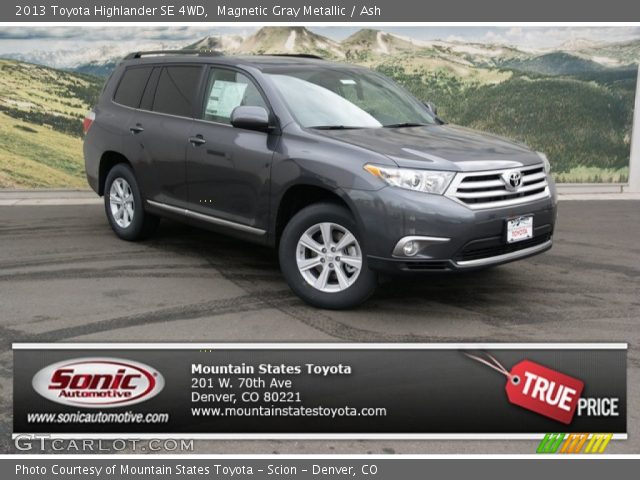 2013 Toyota Highlander SE 4WD in Magnetic Gray Metallic