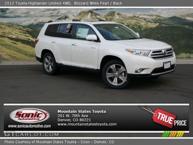 2013 Toyota Highlander Limited 4WD in Blizzard White Pearl