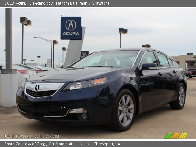 2013 Acura TL Technology in Fathom Blue Pearl