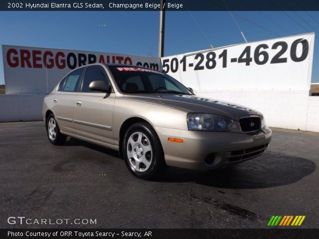 2002 Hyundai Elantra GLS Sedan in Champagne Beige