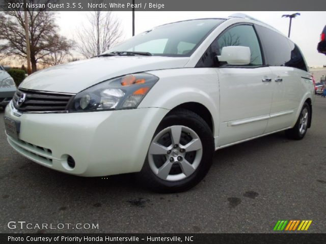 2007 Nissan Quest 3.5 S in Nordic White Pearl