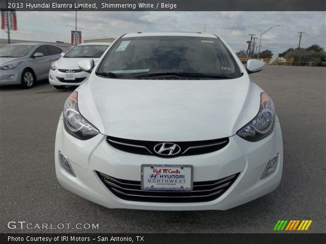 2013 Hyundai Elantra Limited in Shimmering White