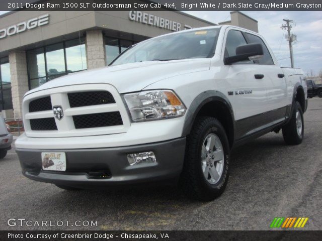 2011 Dodge Ram 1500 SLT Outdoorsman Crew Cab 4x4 in Bright White