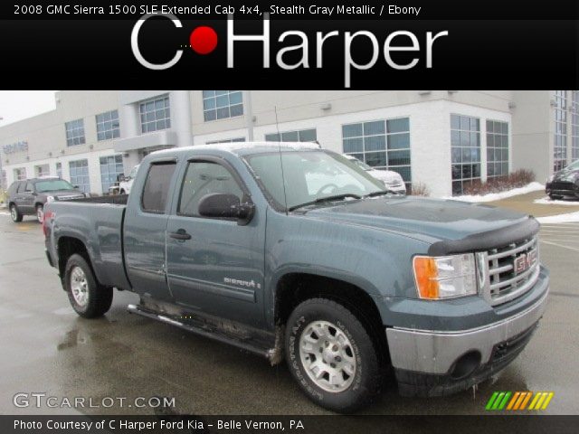 2008 GMC Sierra 1500 SLE Extended Cab 4x4 in Stealth Gray Metallic