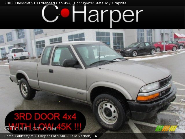 2002 Chevrolet S10 Extended Cab 4x4 in Light Pewter Metallic
