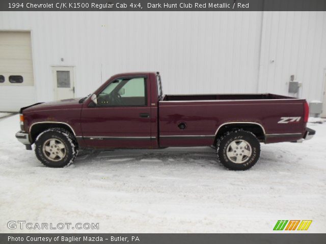 1994 Chevrolet C/K K1500 Regular Cab 4x4 in Dark Hunt Club Red Metallic