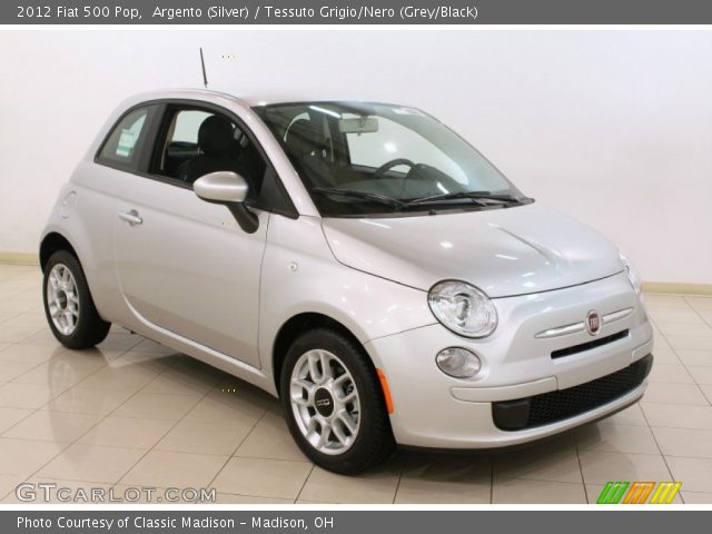 2012 Fiat 500 Pop in Argento (Silver)