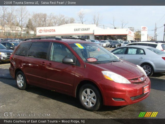 2008 Toyota Sienna LE in Salsa Red Pearl