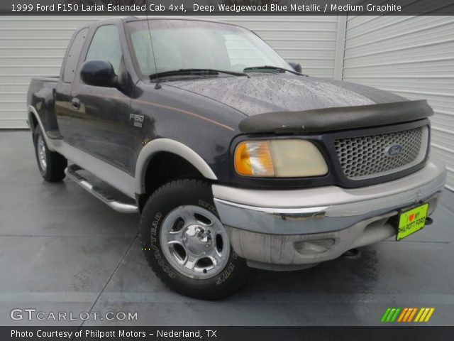 1999 Ford F150 Lariat Extended Cab 4x4 in Deep Wedgewood Blue Metallic