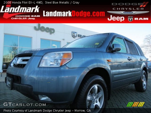 2008 Honda Pilot EX-L 4WD in Steel Blue Metallic