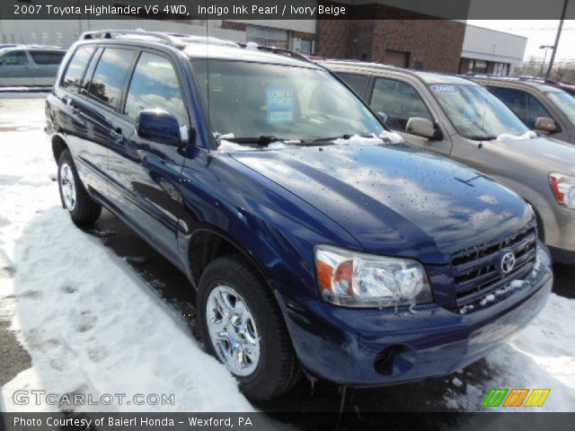 2007 Toyota Highlander V6 4WD in Indigo Ink Pearl