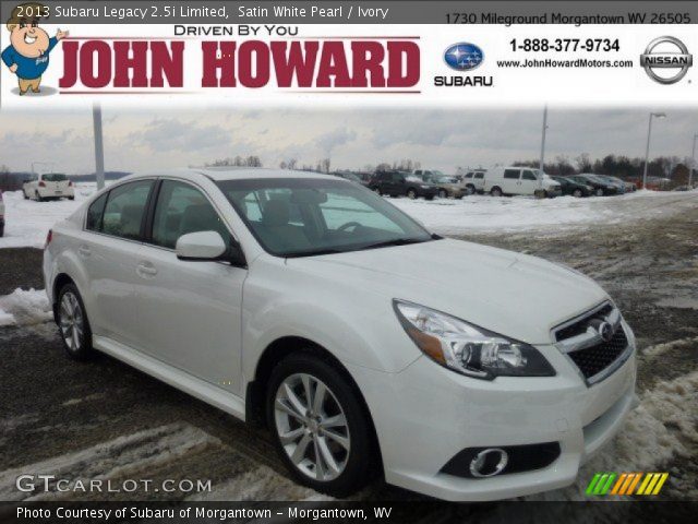 2013 Subaru Legacy 2.5i Limited in Satin White Pearl