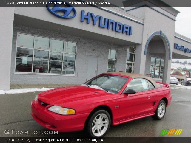 1998 Ford Mustang GT Convertible in Vermillion Red