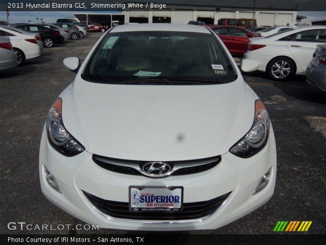 2013 Hyundai Elantra GLS in Shimmering White