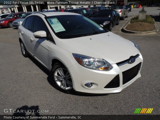 2012 Ford Focus SEL Sedan in White Platinum Tricoat Metallic