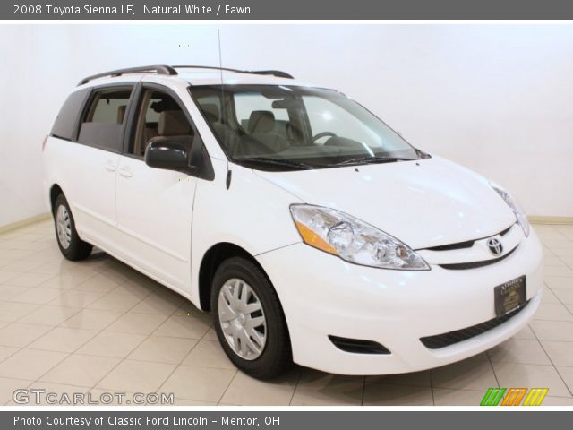 2008 Toyota Sienna LE in Natural White