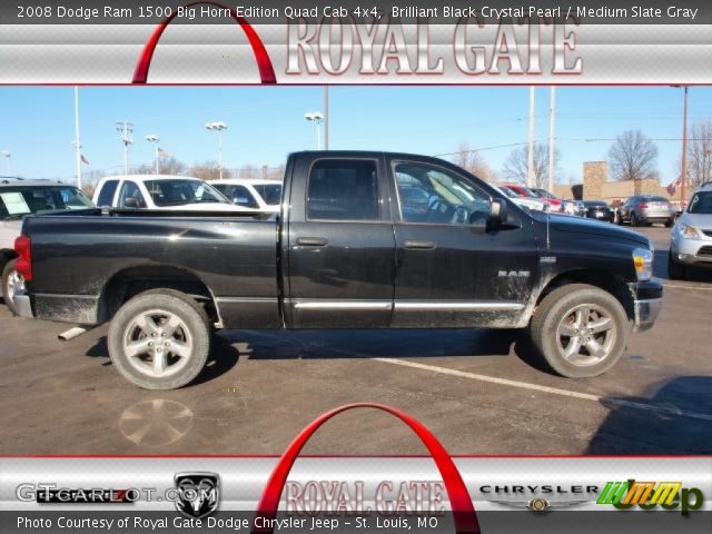 2008 Dodge Ram 1500 Big Horn Edition Quad Cab 4x4 in Brilliant Black Crystal Pearl