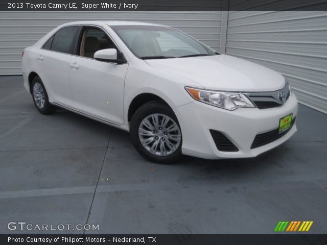 2013 Toyota Camry LE in Super White