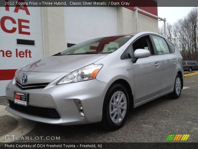 2012 Toyota Prius v Three Hybrid in Classic Silver Metallic