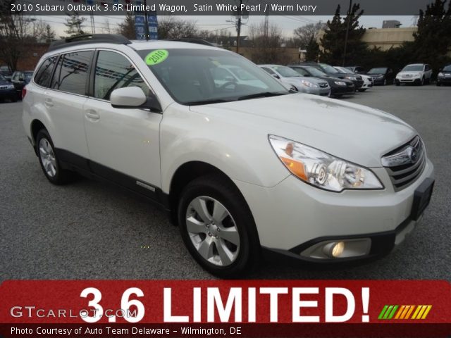 2010 Subaru Outback 3.6R Limited Wagon in Satin White Pearl