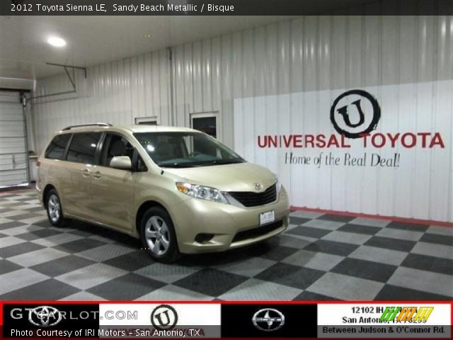 2012 Toyota Sienna LE in Sandy Beach Metallic