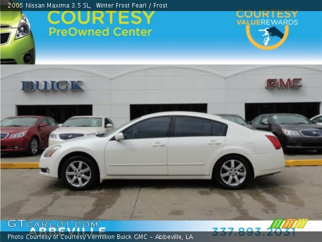 2005 Nissan Maxima 3.5 SL in Winter Frost Pearl