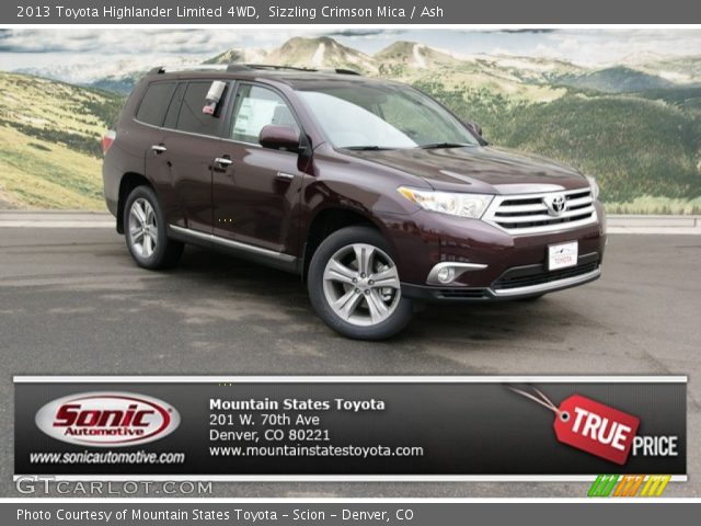 2013 Toyota Highlander Limited 4WD in Sizzling Crimson Mica