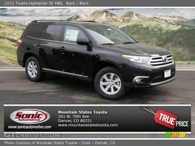 2013 Toyota Highlander SE 4WD in Black