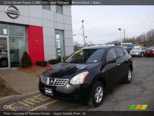 2010 Nissan Rogue S AWD 360 Value Package in Wicked Black