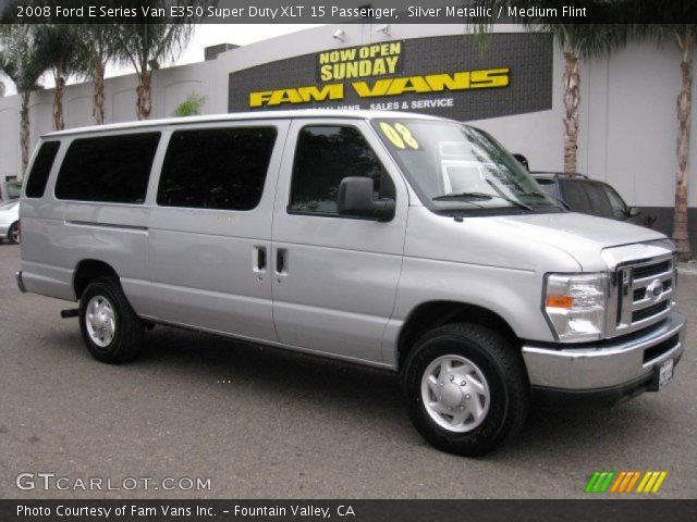 2008 Ford E Series Van E350 Super Duty XLT 15 Passenger in Silver Metallic