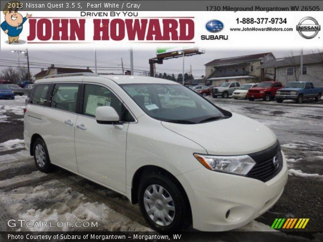 2013 Nissan Quest 3.5 S in Pearl White