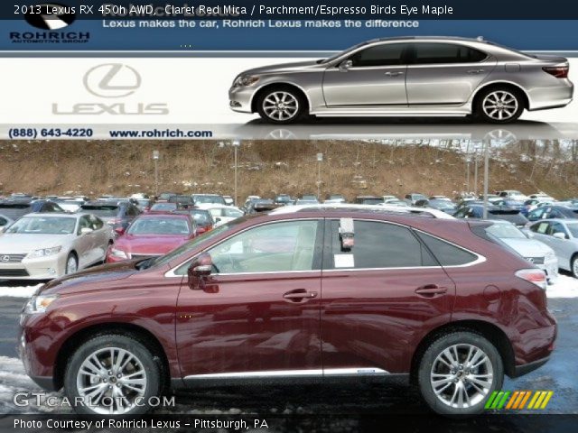 2013 Lexus RX 450h AWD in Claret Red Mica