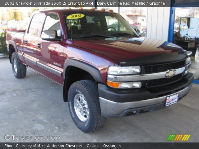 2002 Chevrolet Silverado 2500 LS Crew Cab 4x4 in Dark Carmine Red Metallic