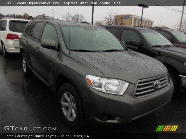 2010 Toyota Highlander V6 4WD in Cypress Green Pearl