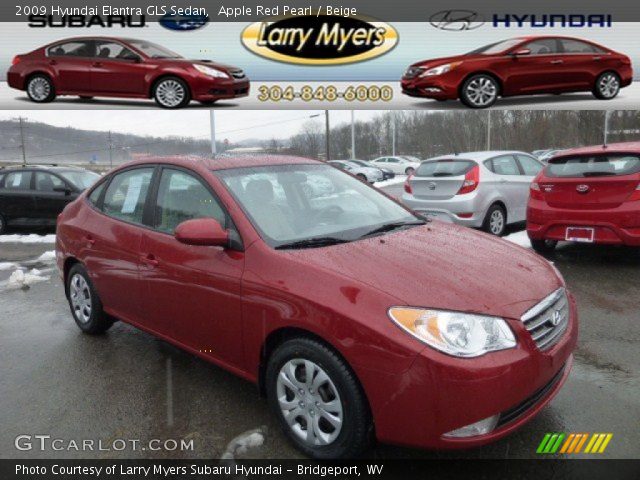 2009 Hyundai Elantra GLS Sedan in Apple Red Pearl