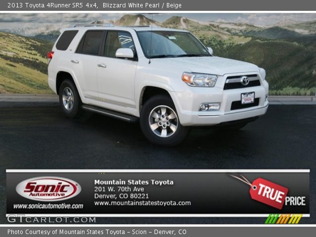 2013 Toyota 4Runner SR5 4x4 in Blizzard White Pearl