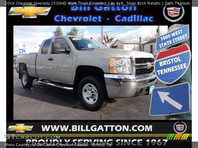 2009 Chevrolet Silverado 2500HD Work Truck Extended Cab 4x4 in Silver Birch Metallic