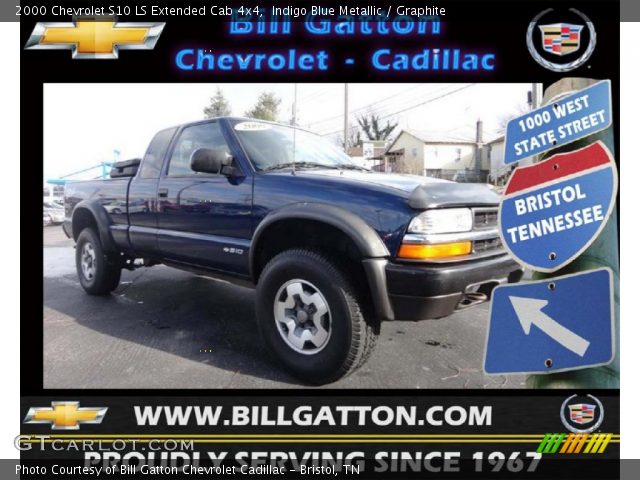 2000 Chevrolet S10 LS Extended Cab 4x4 in Indigo Blue Metallic