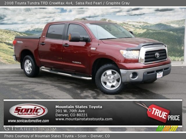 2008 Toyota Tundra TRD CrewMax 4x4 in Salsa Red Pearl