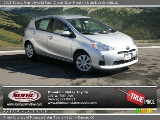 2013 Toyota Prius c Hybrid Two in Classic Silver Metallic