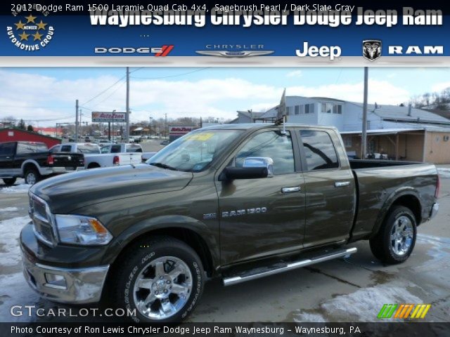 2012 Dodge Ram 1500 Laramie Quad Cab 4x4 in Sagebrush Pearl