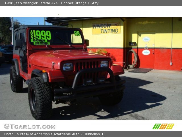 1988 Jeep Wrangler Laredo 4x4 in Copper Orange