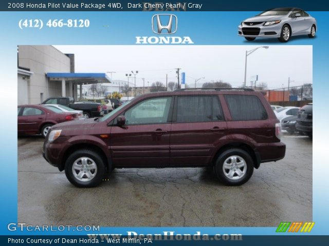 2008 Honda Pilot Value Package 4WD in Dark Cherry Pearl
