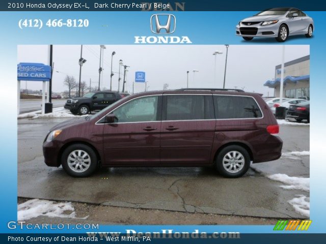 2010 Honda Odyssey EX-L in Dark Cherry Pearl