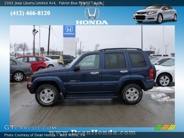 2003 Jeep Liberty Limited 4x4 in Patriot Blue Pearl