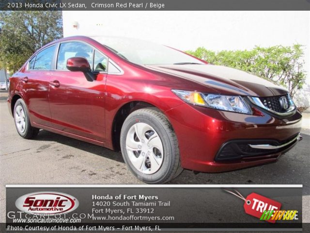 2013 Honda Civic LX Sedan in Crimson Red Pearl