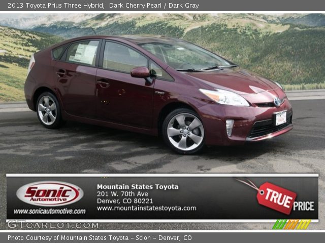 2013 Toyota Prius Three Hybrid in Dark Cherry Pearl