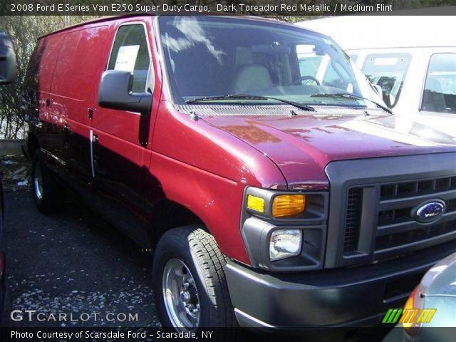 2008 Ford E Series Van E250 Super Duty Cargo in Dark Toreador Red Metallic