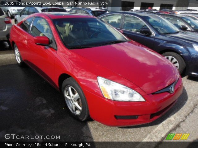 2005 Honda Accord EX-L Coupe in San Marino Red