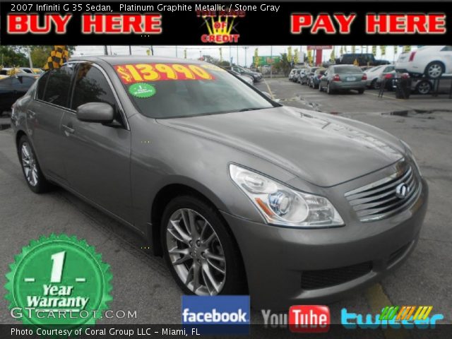 2007 Infiniti G 35 Sedan in Platinum Graphite Metallic